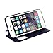 Nouske Smart Touch Case S-View Window Flip Cover/Magnetic Closure/Stand/TPU bumper/360 Protection for 5.5 inch iPhone 6 Plus/iPhone 6S Plus, Navy Blue