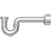 PROFLO PFPTB108 12-1/4" Adjustable Tubular P-Trap with Cleanout (1-1/2" X 1-1/2" Connections) - Chrome