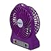 Innobay 4-inch Mini Hand Held Portable USB Fan Powered by Premium 2600mAh 18650 Lithium Rechargeable Battery, 4 Blades, 3 Speeds Wind, Powerful Air Flow (F95B Purple)