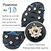 Yoklili Walk Traction Ice Cleats Grips for Snow & Ice, Anti Slip 10 Manganese Steel Spikes, Durable Silicone Crampons, Attaches Over Shoes/Boots for Walking, Jogging, Hiking, Mountaineering in Winter