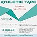 Professional Grade Athletic Sports Tape – 8-Roll Bundle - Hypoallergenic – Latex Free – Easy on the Skin – Reliable Tensile Strength – Used by Pro Athletes & Coaches - 1.5”x10 yard –By FlexTrek Gear