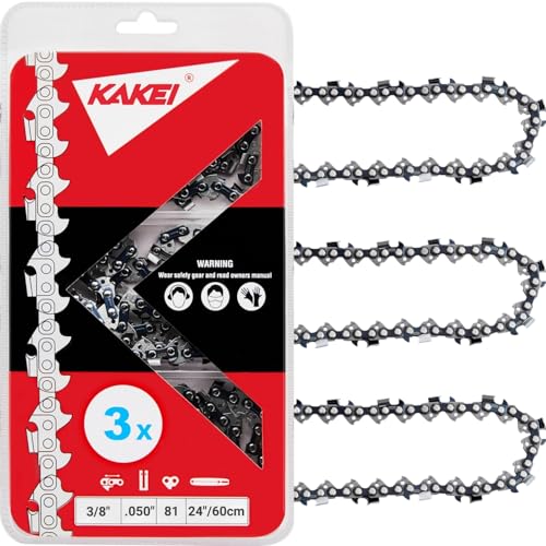 KAKEI 24 Inch Chainsaw Chain 3/8 Pitch 81 Drive Links