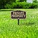 Whitehall Products Private Property Wall/Lawn Statement Plaque, Black/Gold