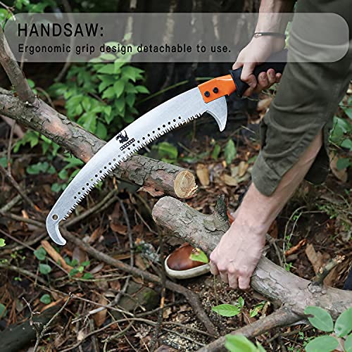 Manual Pole Saw，516 Ft Extendable Tree Pruner/Pole Saws for Tree