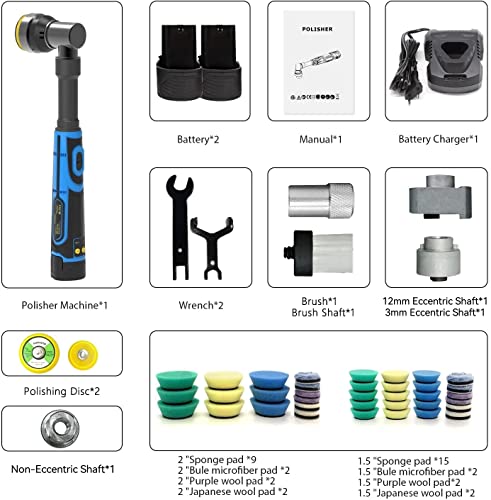 HILDA Mini Polishing Machine,Cordless Mini Polisher Used for Car Detail ...