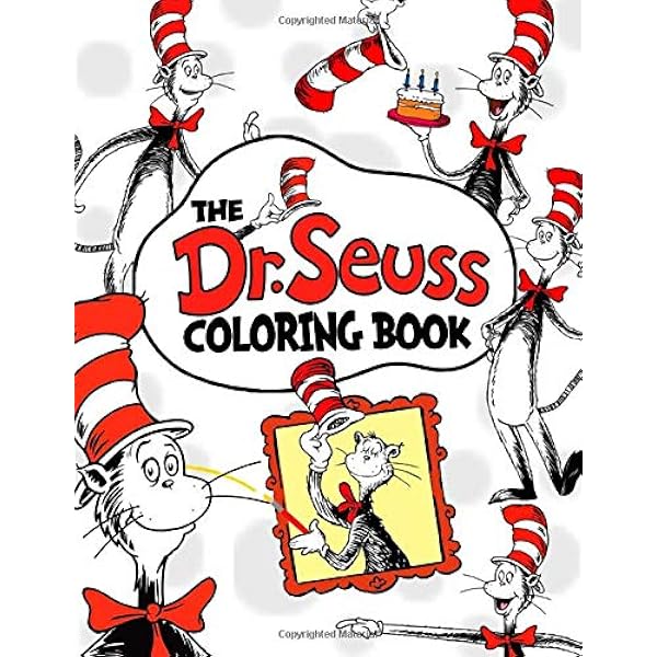 dr seuss coloring book great gift for your kids with the cat in the hat coloring books cat bonnie 9798661205100 amazon com books