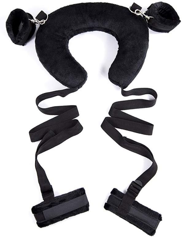 LJZ Restraints Kit for Women Wrist and Thigh Straps for Webbing Soft and Comfortable Adjustable for Gifts Toys Sunglasses (Color : Black)