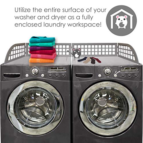 Haus-Maus-The-Original-Laundry-Guard-Keeps-Laundry-from-Falling-Behind-Your-WasherDryer-Magnetic-Fits-Most-Front-Load-Washing-Machines-Slate-Grey