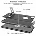 iPhone 7+ Plus Leather case, Self Stand Slim-fit Metal Bracket Kickstand for Magnetic Car Mount Holder Protective Phone Cover for Apple 5.5 inch - Black