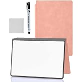 TEOOTRE Portable Dry Erase Board,Portable White Board,Small Dry Erase Board,Foldable,Erasable,Repeatable,9.5 * 6.6 inches,for Office,Home,School,Study,Meeting(Pink)