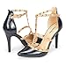 DREAM PAIRS ROCKSTAR-HIGH Women's D'Orsay Style Metal Studs Pointy Pumps Classic Stiletto Heel Shoes New