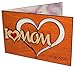 Real Wood I Love Mom Heart Happy Birthday Wedding Day Greetings Card Thank You Get Well Wooden Gift for God Mommy to Be Stepmother Step Mama Wife from Husband Baby Son Daughter Children