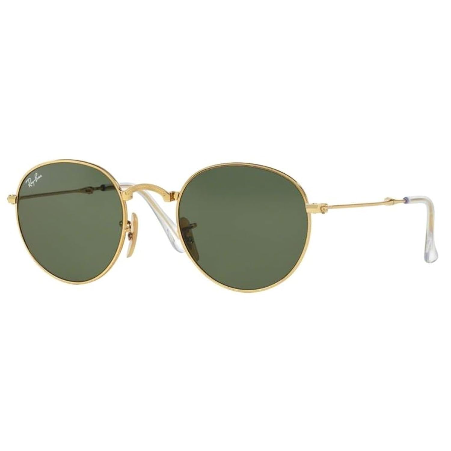 Ray Ban Plegable Metal gafas de sol redondas oro verde RB