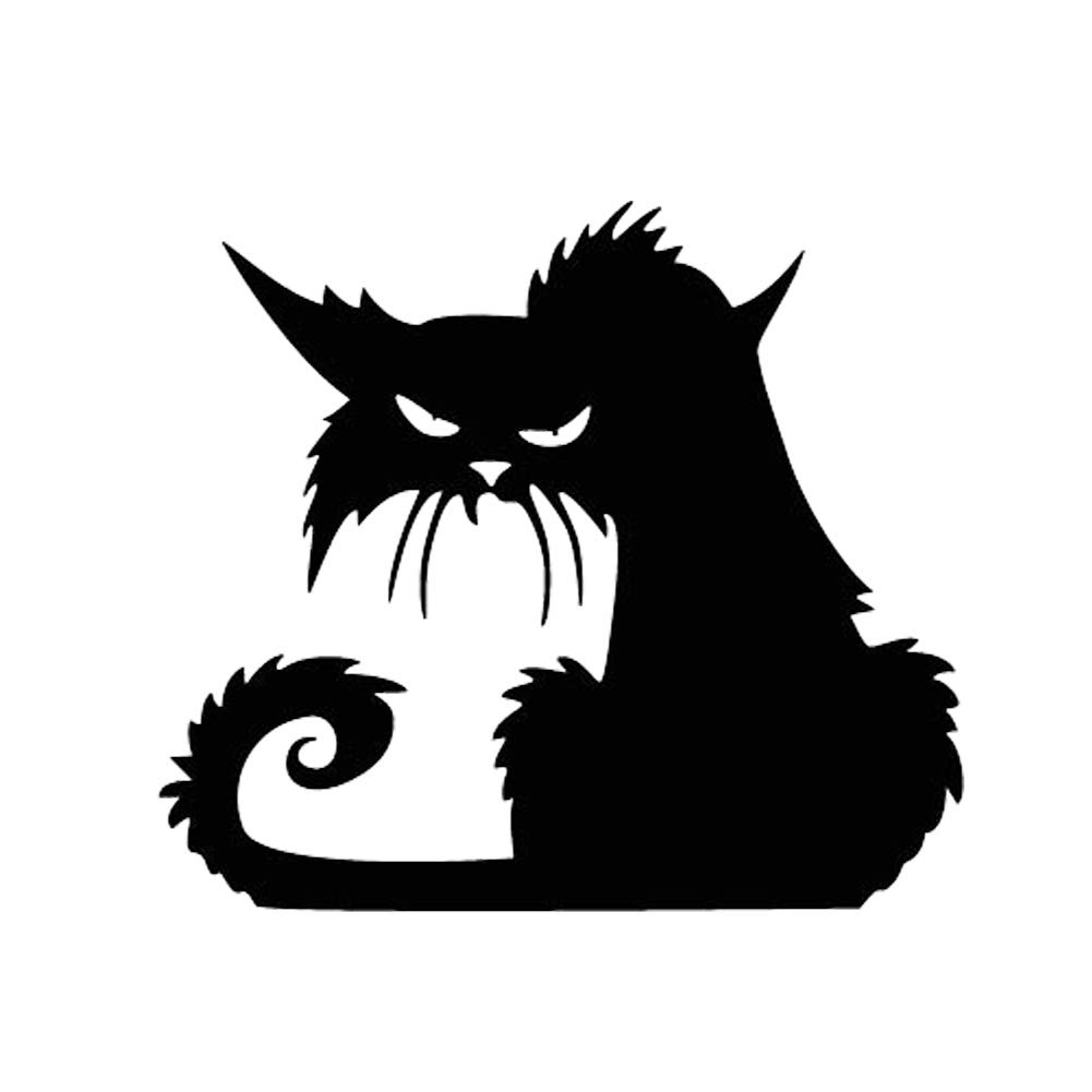 Scary Black Cat Window Sticker Vinyl Removable Wall Sticker Mural Art Decal for Halloween Home Decoration