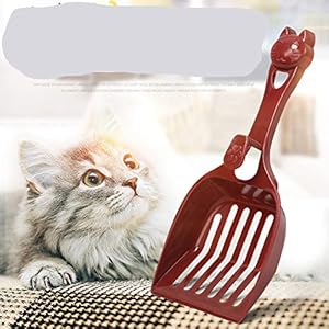 PENVEAT - Lettiera per animali domestici, in plastica, per animali domestici, gatti, pala per la pulizia dei rifiuti…