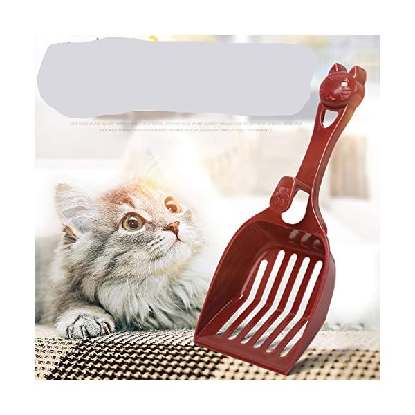 PENVEAT - Lettiera per animali domestici, in plastica, per animali domestici, gatti, pala per la pulizia dei rifiuti…