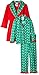 Bunz Kidz Little Girls' Toddler Christmas Lights Robe and 2 Piece Pajama Set, Red, 4T