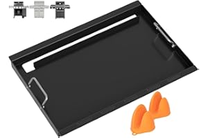 PETKAO 6788 Full Size Griddle Insert for Weber Genesis 2 Griddle GS4 Genesis II 300 & Genesis II LX 300 SER Genesis II E-310 S310 Flat Top Insert, Parts for Weber Grill Accessories 66802 66095 Carbon Steel