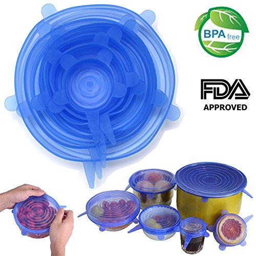 Buy Silicone Stretch Lids, Reusable Durable Covers BPA Free FDA