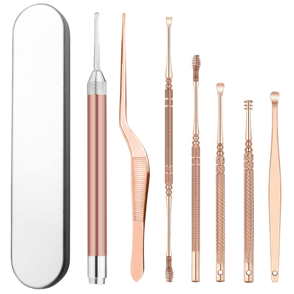 Photo 1 of Ear Wax Removal Tool with Light, 7 Pcs Earwax Remover Cleaner Kit with Storage Box for Adults Kids