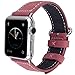 Apple Watch Band 38mm, Fullmosa Mosa Calf Leather Strap Replacement Band with Stainless Metal Clasp for iWatch Series 1 Series 2, Red,38mm