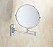 IBeaty Bathroom Mirror 8 inch Wall Mount Makeup Mirror Double-Sided Face Mirror, Swivel Vanity Mirror 1x and 7X Magnification Polished Chrome Finished