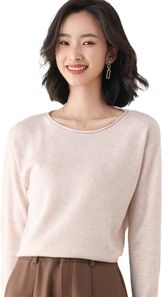 Amazon 在庫処分セール Kagomi セーター レディース ニット 丸首 薄手 クルーネック 長袖 カットソー トップス 無地 ゆったり 柔らかい 着痩せ 春秋冬 S Xxl 5色展開 セーター 通販