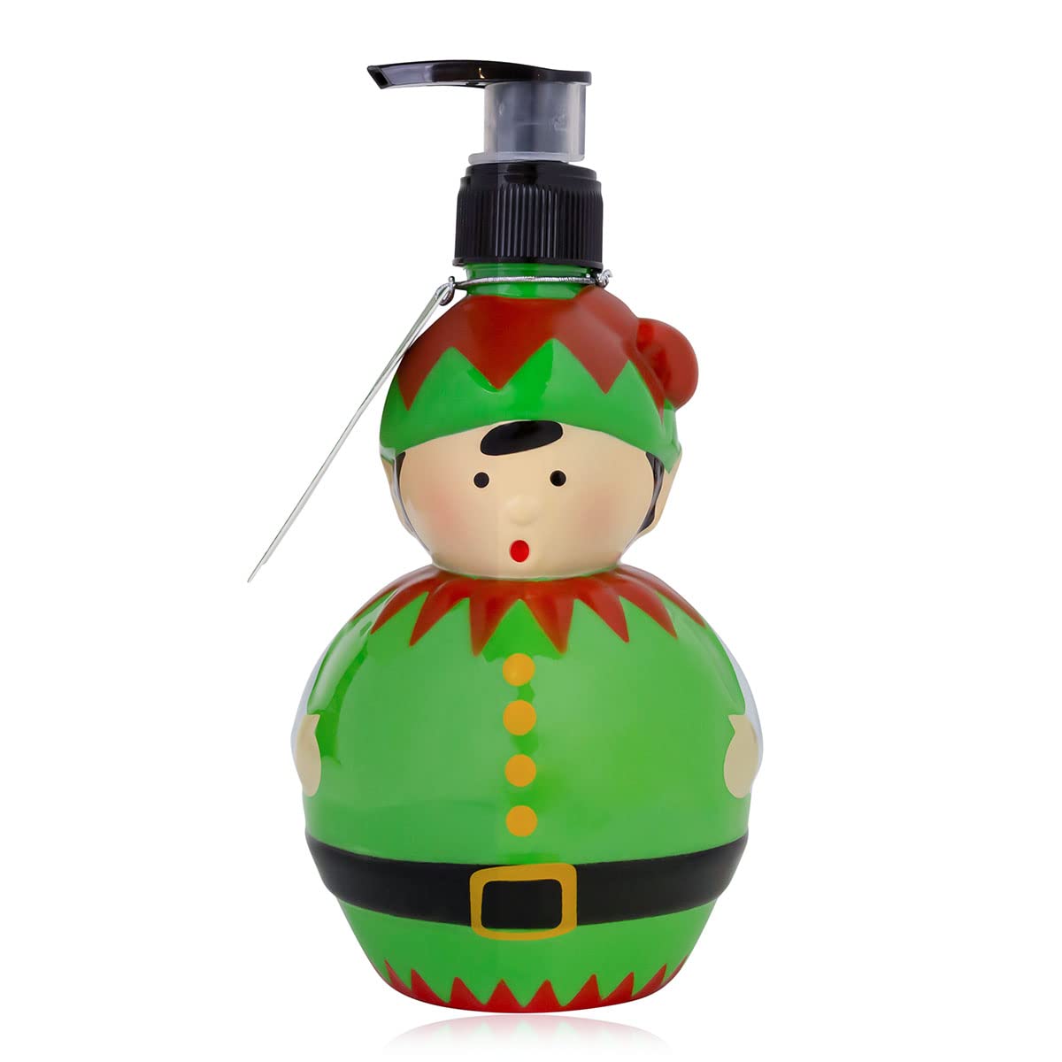 Accentra Be in Yourself Hand Soap 310 ml in Pump Dispenser Elf Shape, Liquid Soap Dispenser, Cranberry Apple Fragrance - Refillable, Green