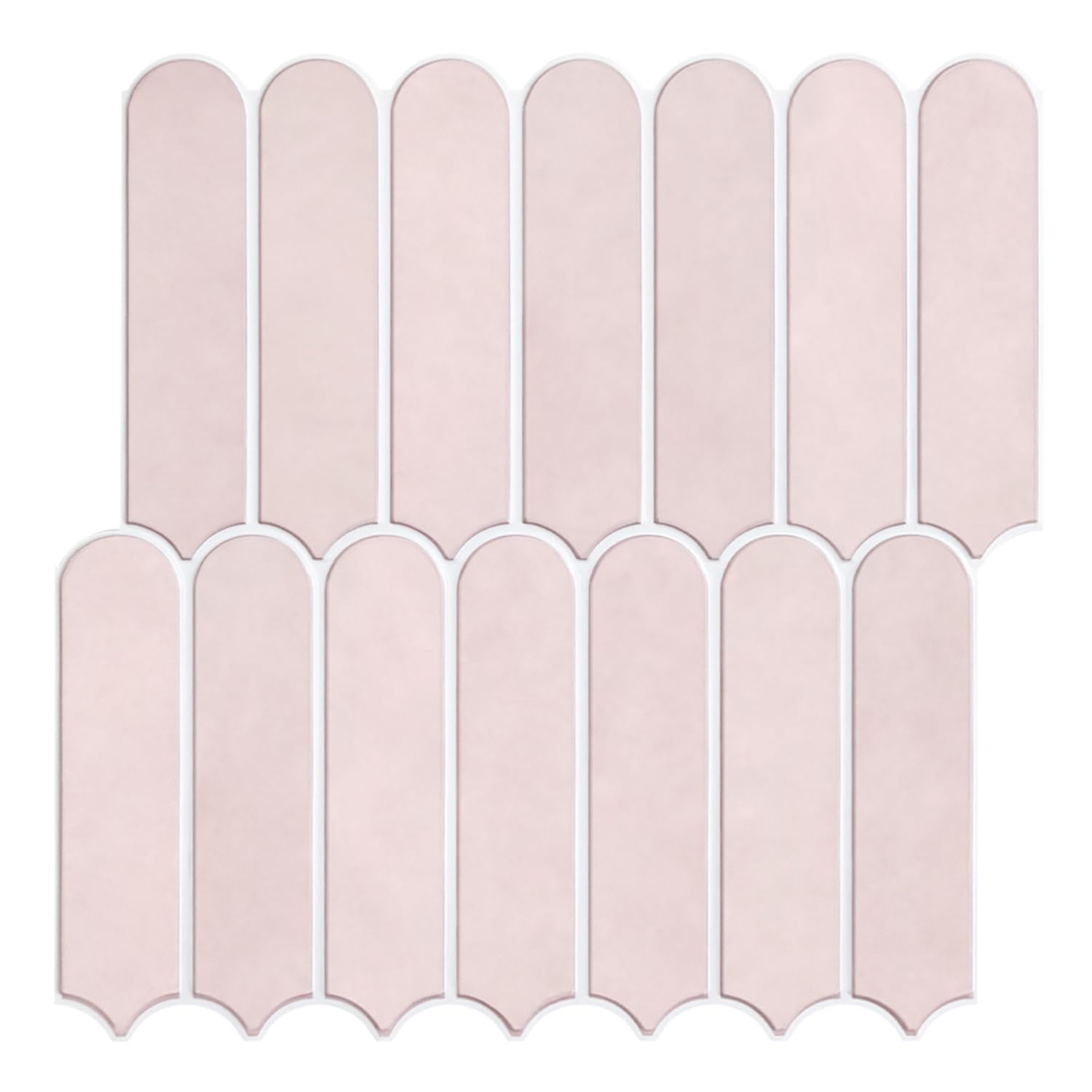 Photo 1 of Commomy Matte Pink Peel and Stick Tile Backsplash - 10 Sheets of 11.8" x 11.8" - 3D Peel and Stick Wall Tile for Kitchen and Bathroom PVC Wall Tiles Interior Renters,RV,Bedroom,Living Room