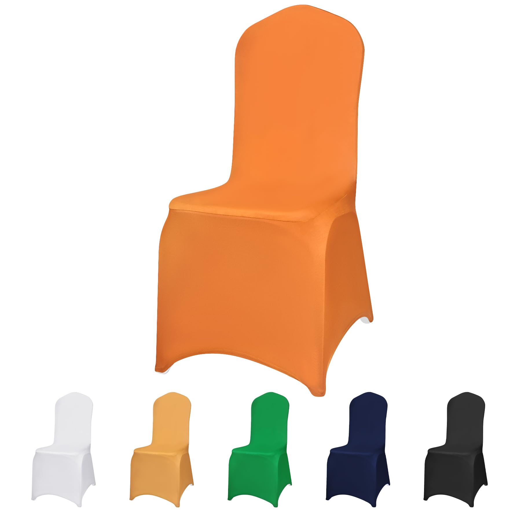 Photo 1 of DREAMANIA Banquet Chair Covers - 30PCS Upgraded Stretch Dining Chair Covers - Protector for Wedding Holidays Banquet Party Celebration Event Hotel(Orange)