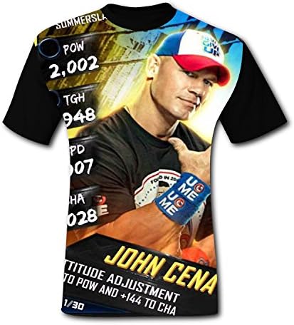 Printed John_Cena Sports Men's Round Neck Short Sleeve T-Shirt M