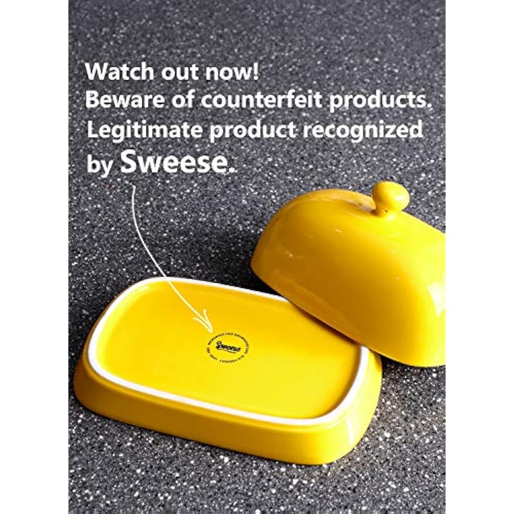 306.105 Porcelain Cute Butter Dish With Lid, Perfect East/West Butter