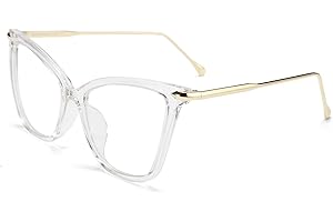 FEISEDY Oversized Cat Eye Glasses Frame with Clear Lenses Eyewear for Women B2460