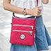 Tiny Chou Multilayer Zipper Pockets Water Resistant Nylon Fabric Crossbody Bag Shoulder Bag for Girl