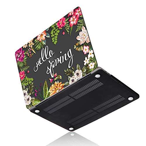 iCasso MacBook New Pro 13 Case 2017 and 2016 Release Hard Shell Cover for Newest MacBook Pro 13" Retina Model A1706/A1708 with/Without Touch Bar and Touch ID with Keyboard Cover (Happy Spring)