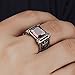 Men's Vintage Large Crystal Stainless Steel Dragon Claw Cross Ring Band Gothic Biker Knight Silver Red Size 11