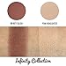 Powder Blush Highlighter Duo Makeup Palette – Infinity Brown Matte Pearl Blusher with Pow Highlighting Set, Magnetic Refill Pans, Highly Pigmented Paraben Gluten Cruelty Free Cosmetics [37mm]