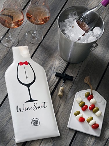 Wine Bottle Protector Travel Bag | 3 PACK Reusable Wine Sleeve Bag | Pack in Luggage & Suitcase | Protective Inner Skin & Tough Leak Proof | Bonus Travel Corkscrew | Wine Accessory Gift - Thumbnail 5