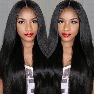 Kylie Beauty Hair 8A Brazilian Virgin Hair Lace Front Wig Brazilian Remy Human Hair Straight Hair Wigs For African Americans 130% Density Free Part Naturl Color 14inch