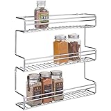 mDesign Gewürzregal für Küchenschrank und Arbeitsfläche – ausziehbarer