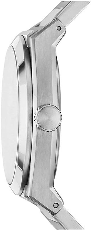 Reloj Everett para Hombre, Movimiento de Cuarzo con Fecha a Tres Agujas y Correa de Piel o Acero, Tono Plateado y Negro