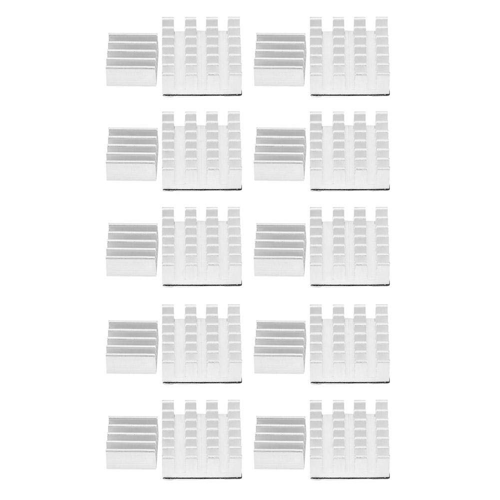 10 Set Heat Sink CPU Cooler PCB Power Board Radiator with Adhesive for Raspberry Pi 2/3/4