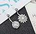 REVOLIA 2-3Pcs 14G Stainless Steel Belly Button Rings for Women CZ Flower Body Piercing Jewelry