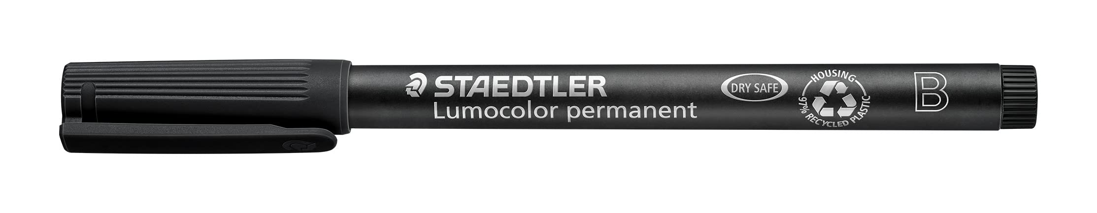 STAEDTLER 314-9 Lumocolor Permanent Pen, Bold Line Width, 1.0-2.5mm - Black (Box of 10)