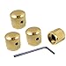 SAPHUE 4 Pcs Metal Volume Tone Dome Tone Guitar Speed Control Knobs with Allen Keys Screws Set for Fender Strat Telecaster Gibson Les Paul Electric Guitar or Bass（Gold）