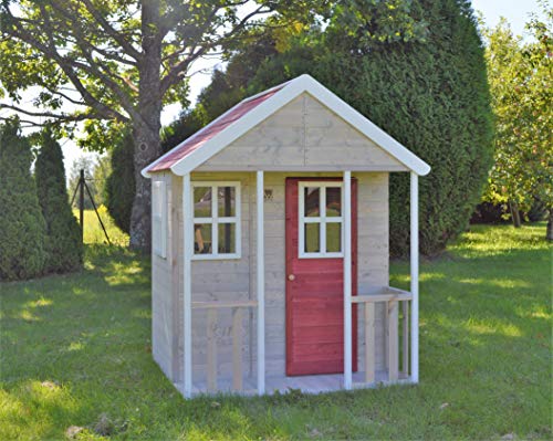 Wendi Toys M6 Nordic Adventure House | Maison de jardin pour Jeu d'enfant à l'extérieur | Rouge