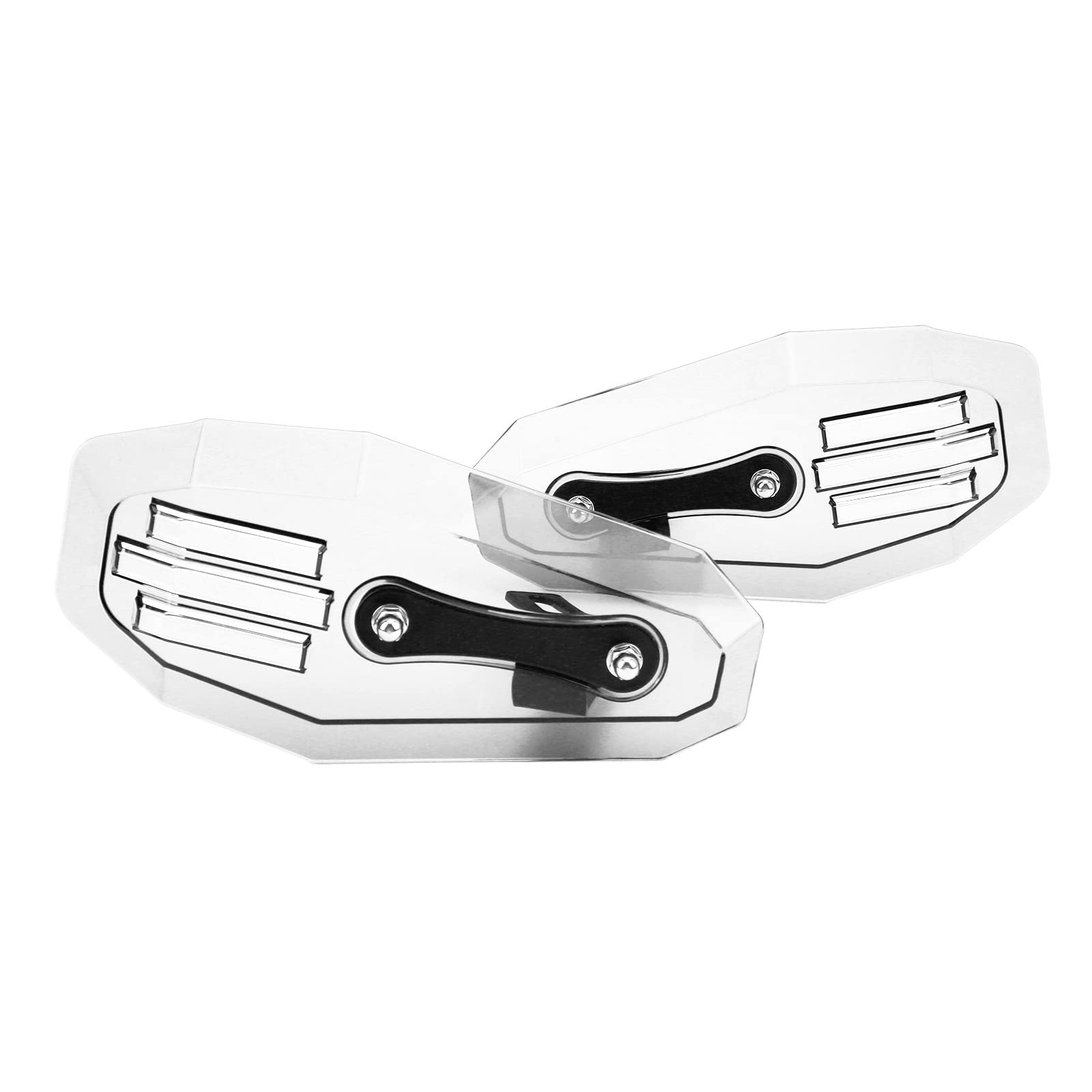 Photo 1 of KIMISS Motorcycle Handguards, 2PCS Hand Guards Motorcycle Hand Guard Brush Bar Protective Metal Universal for Motorbike Accessory(transparent)