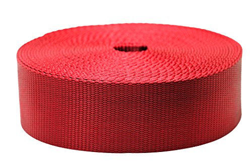 Strapworks Colored Flat Nylon Webbing - Strap For Arts And Crafts, Dog Leashes, Outdoor Activities – 2 Inches by 10, 20, or 50 Yards, Over 20 Colors