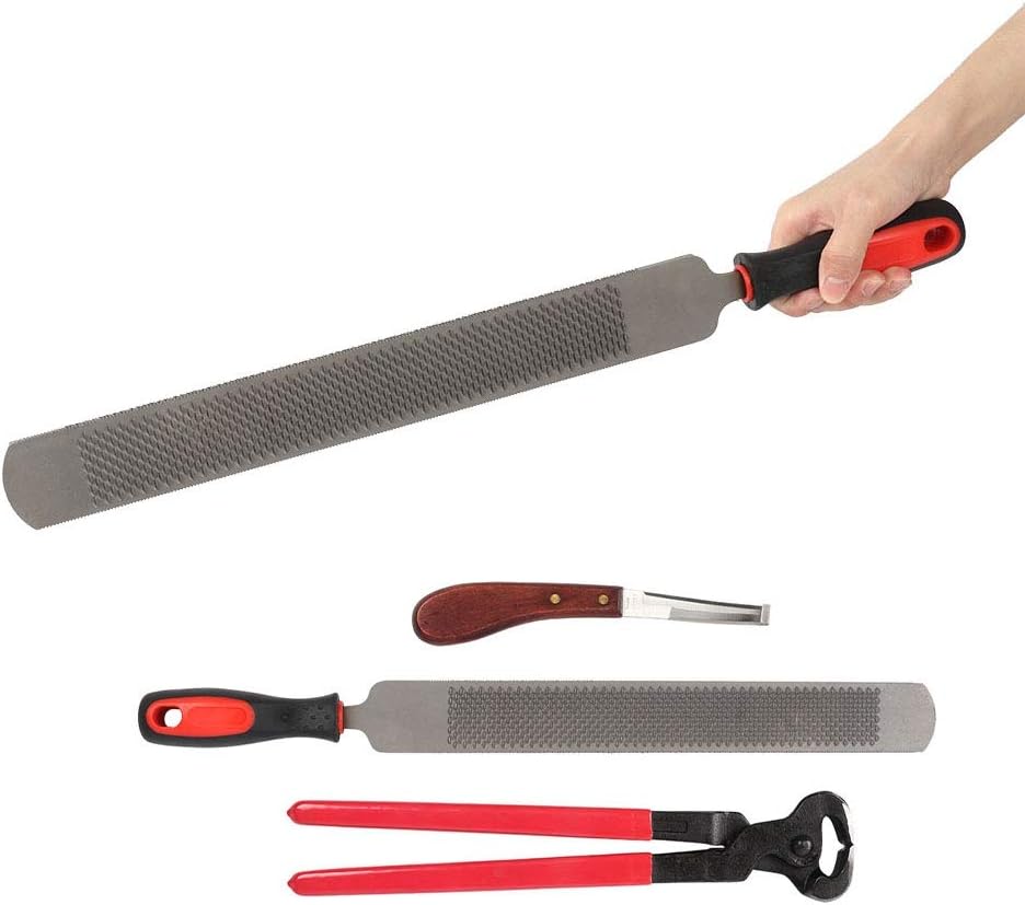 ViaGasaFamido Horse Farrier Hoof Trim Tool Kit, Professional Metal Shears Trimming Horse Equine Tools Set Horses Hoof Nipper Cutter Handle Knife Stable Supplies Kit - Image 5