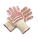 Premium Knitted Heat Resistant Gloves - Perfect Non-Slip Kitchen Cooking Oven Mitts - Professional BBQ Grilling Potholder 1 Pair (Cute White) (White)